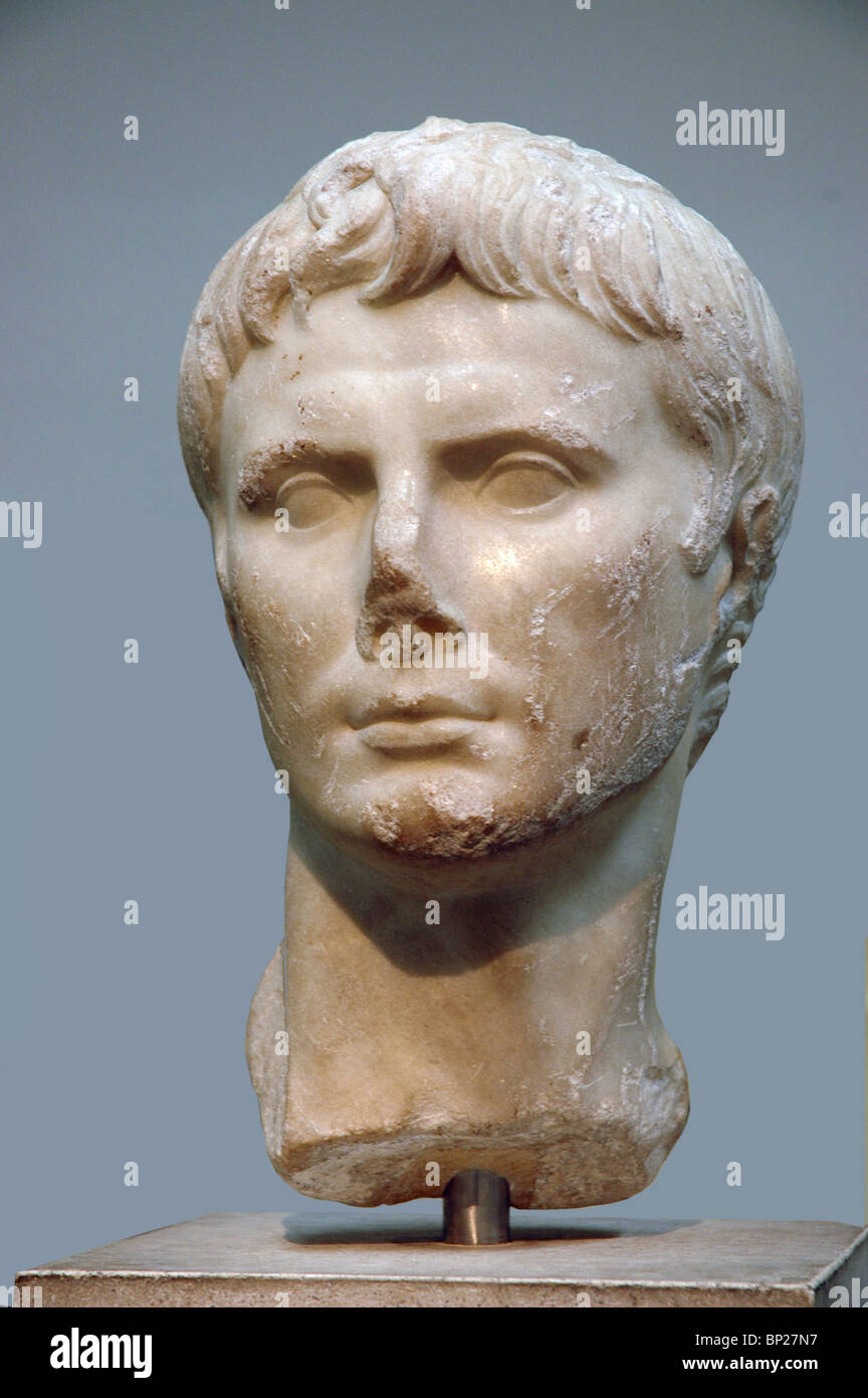 Busto del emperador Augusto Foto de stock