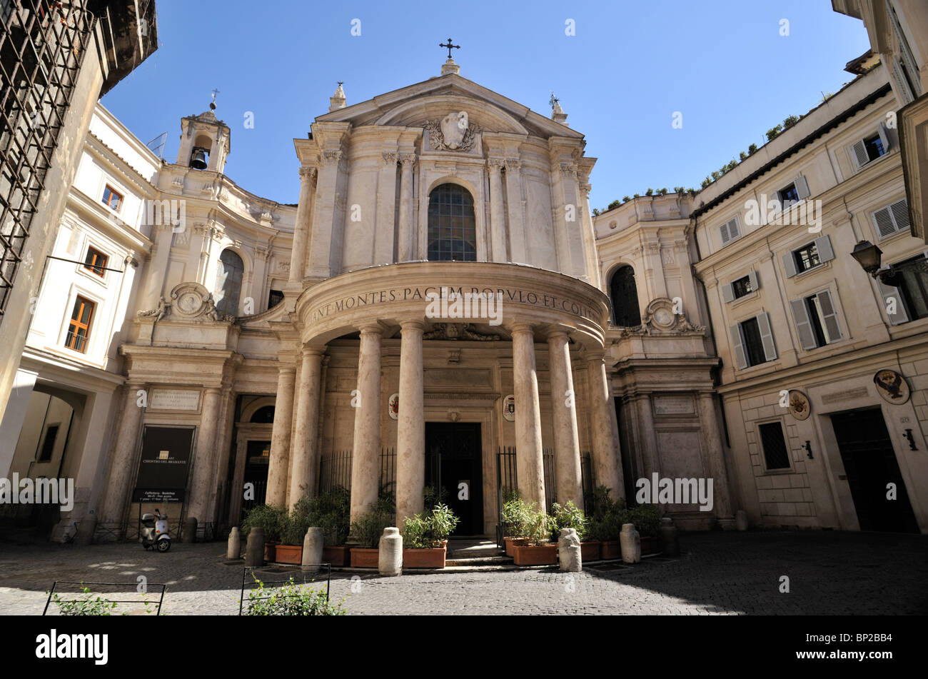 Italia Roma La Iglesia De Santa Maria Della Pace Fotograf a De Stock