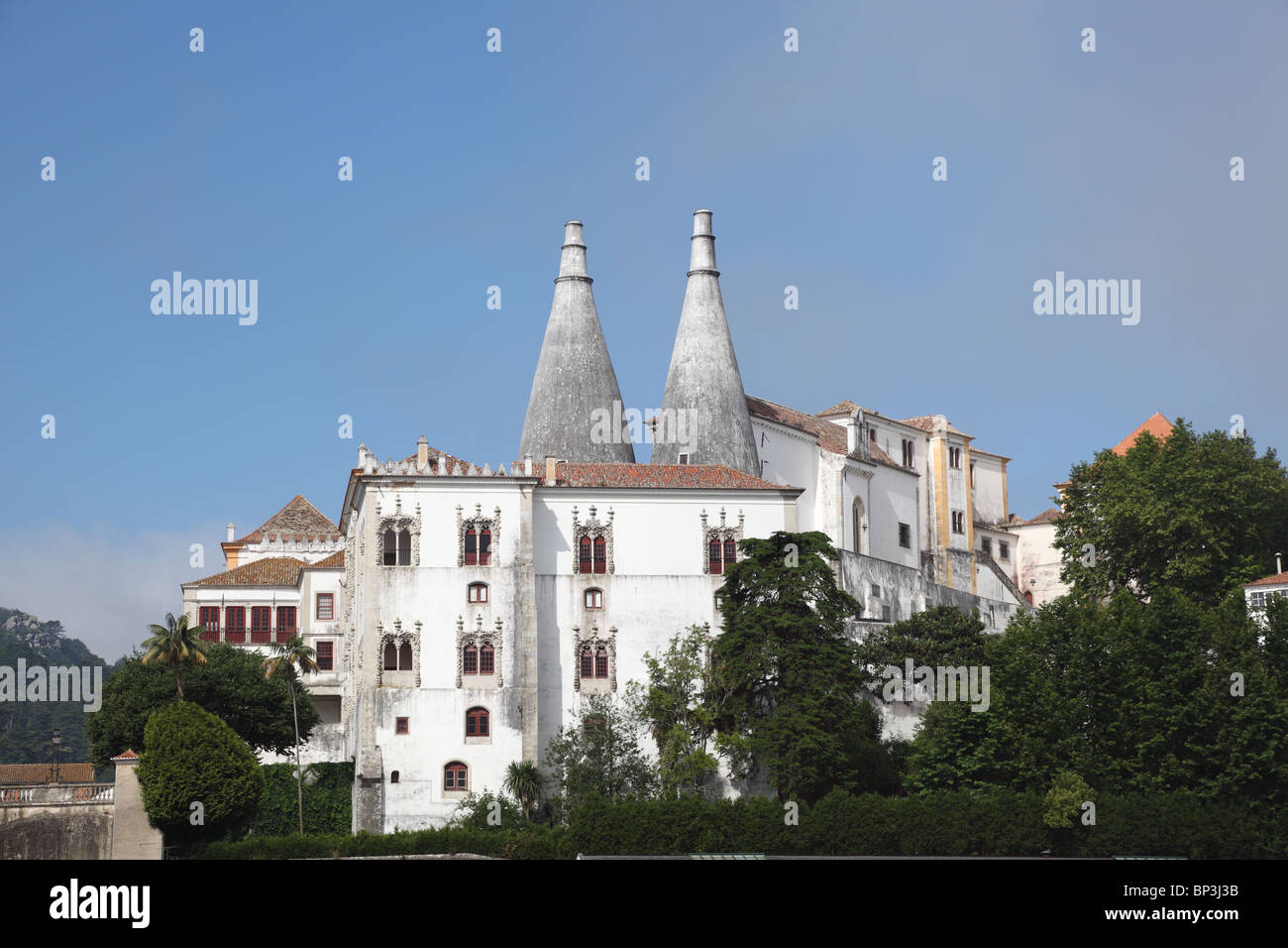 Palacio Nacional de Sintra (Palacio Nacional de Sintra), Portugal Foto de stock