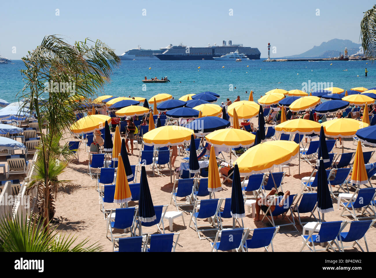 Cannes Beach, al sur de Francia Foto de stock