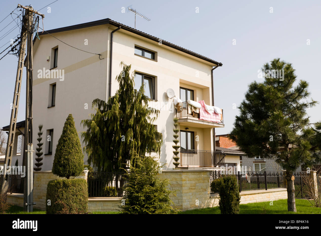 Casa Residencial, Zwolen Polonia. Foto de stock