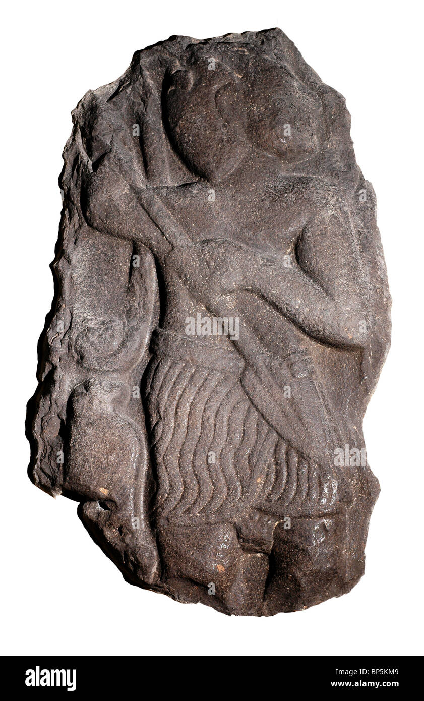 5319. Gran estatua de basalto de un guerrero, quizás el Storm-God Moabita. c. 1100 BC, encontró al este del Mar Muerto. Foto de stock
