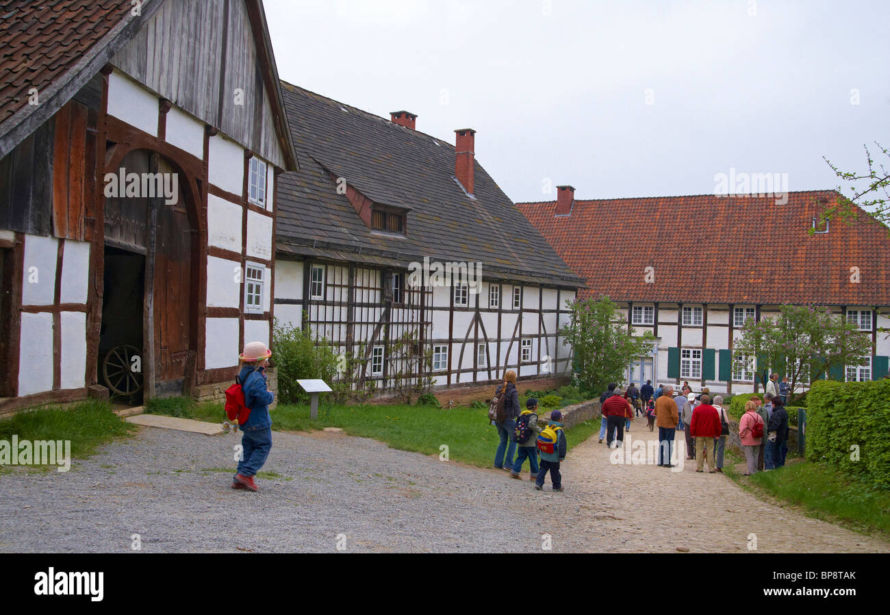 LWL Freilichtmuseum (museo al aire libre) de Detmold, Padaborner village, Lippe, Renania del Norte-Palatinado, Alemania, Europa Foto de stock