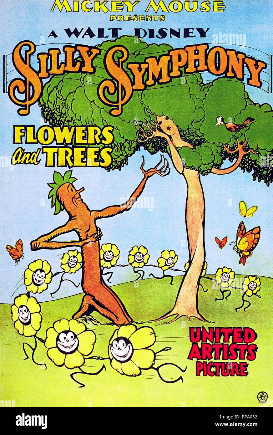 Póster de película las flores y los árboles (1932 Fotografía de stock