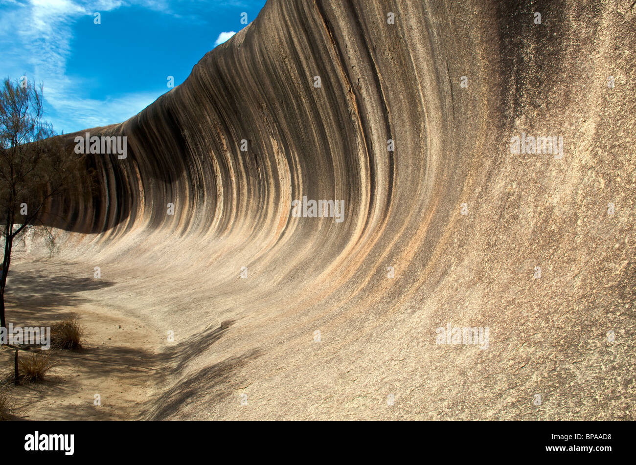 Wave Rock patrones Hyden en Australia Occidental Foto de stock
