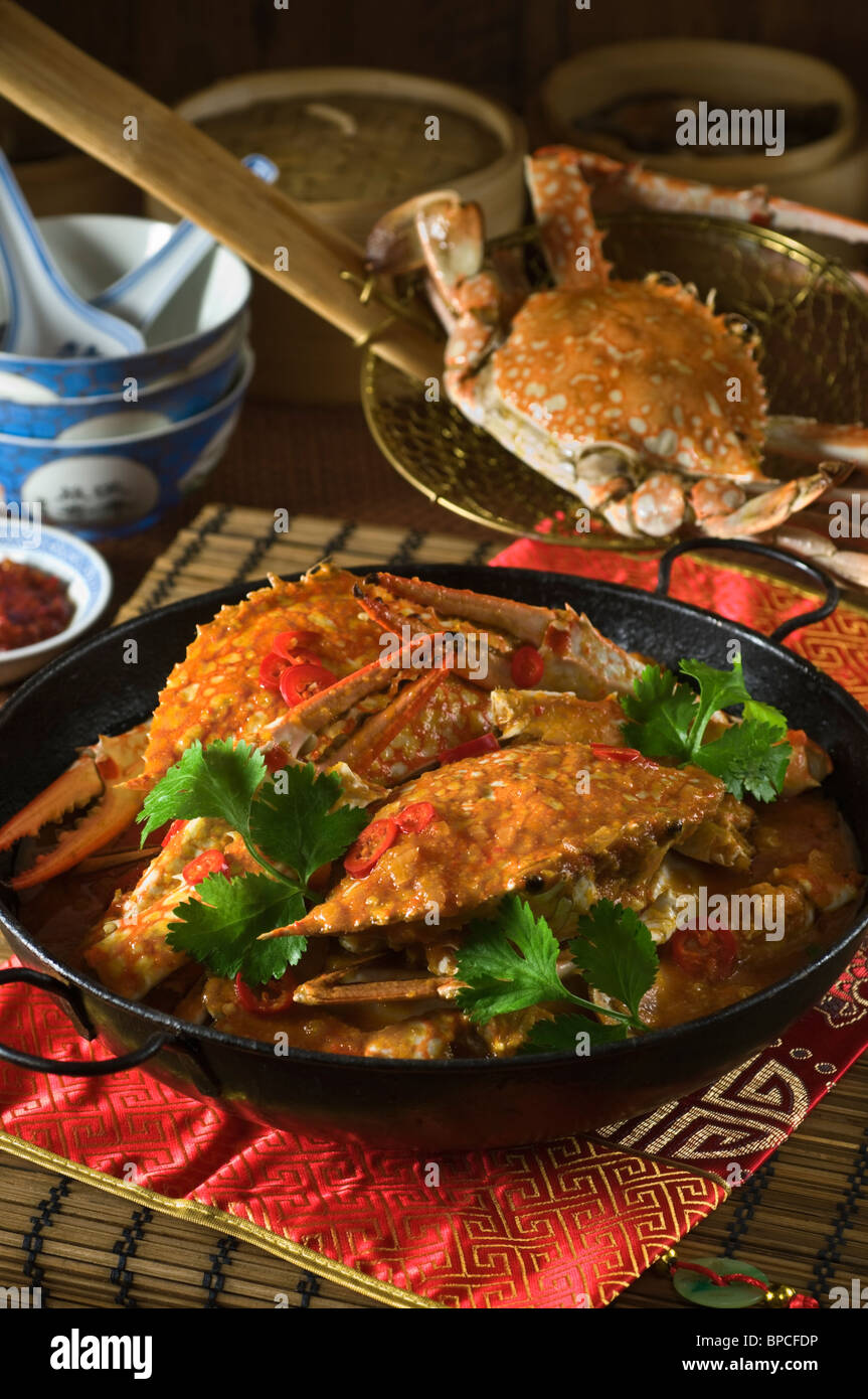 Singapur chili crab Foto de stock