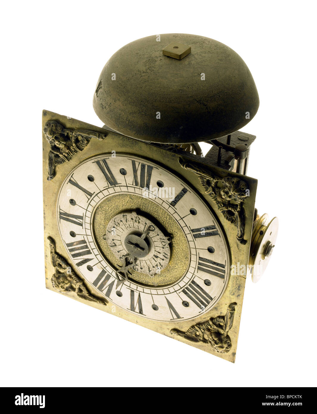 Antiguo reloj inglés provincial Foto de stock