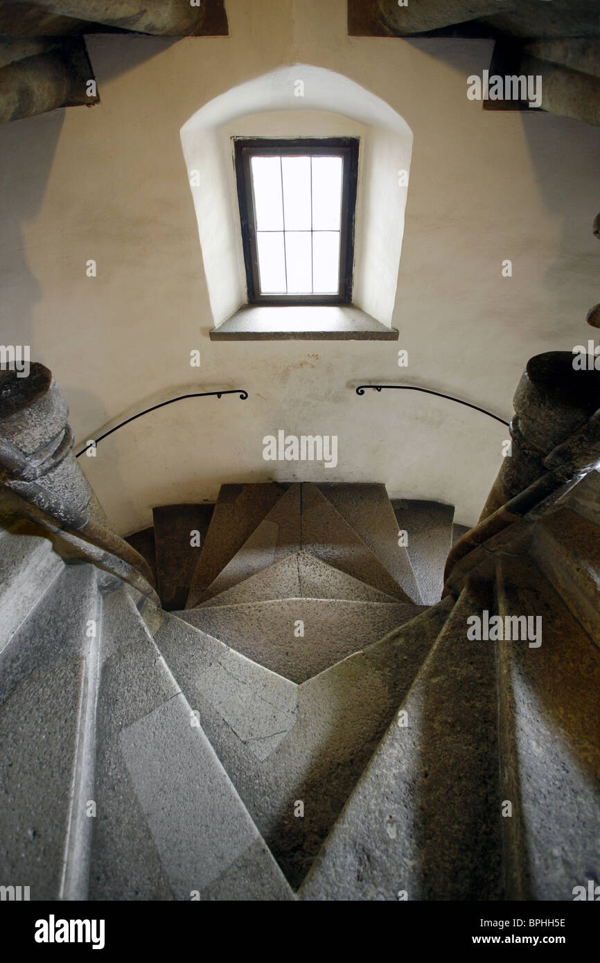La doble escalera de caracol, el Burg, Graz, Estiria, Austria Foto de stock