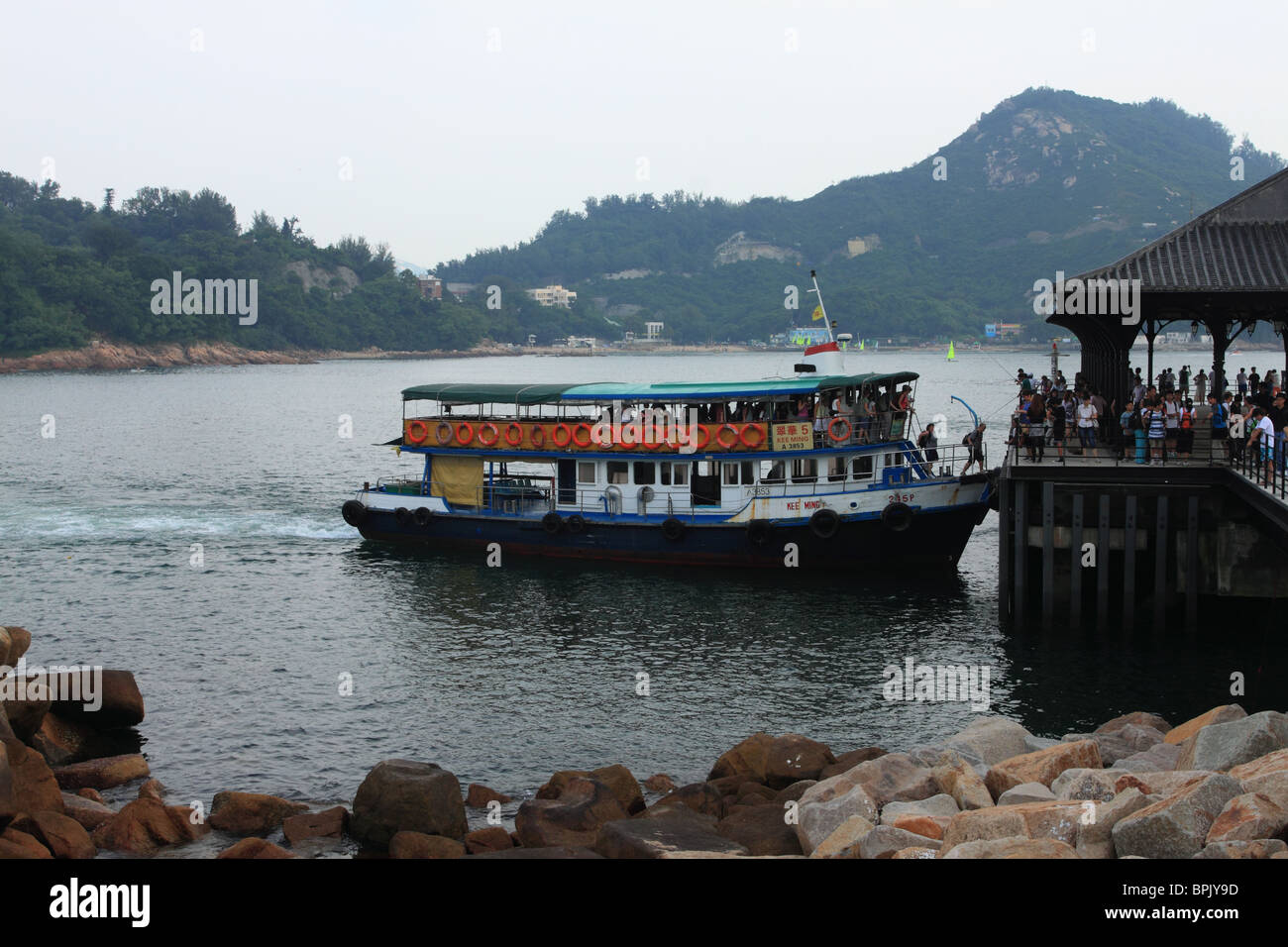 Stanley para Poi a Island Ferry, a Blake pier Stanley, Hong Kong. Foto de stock