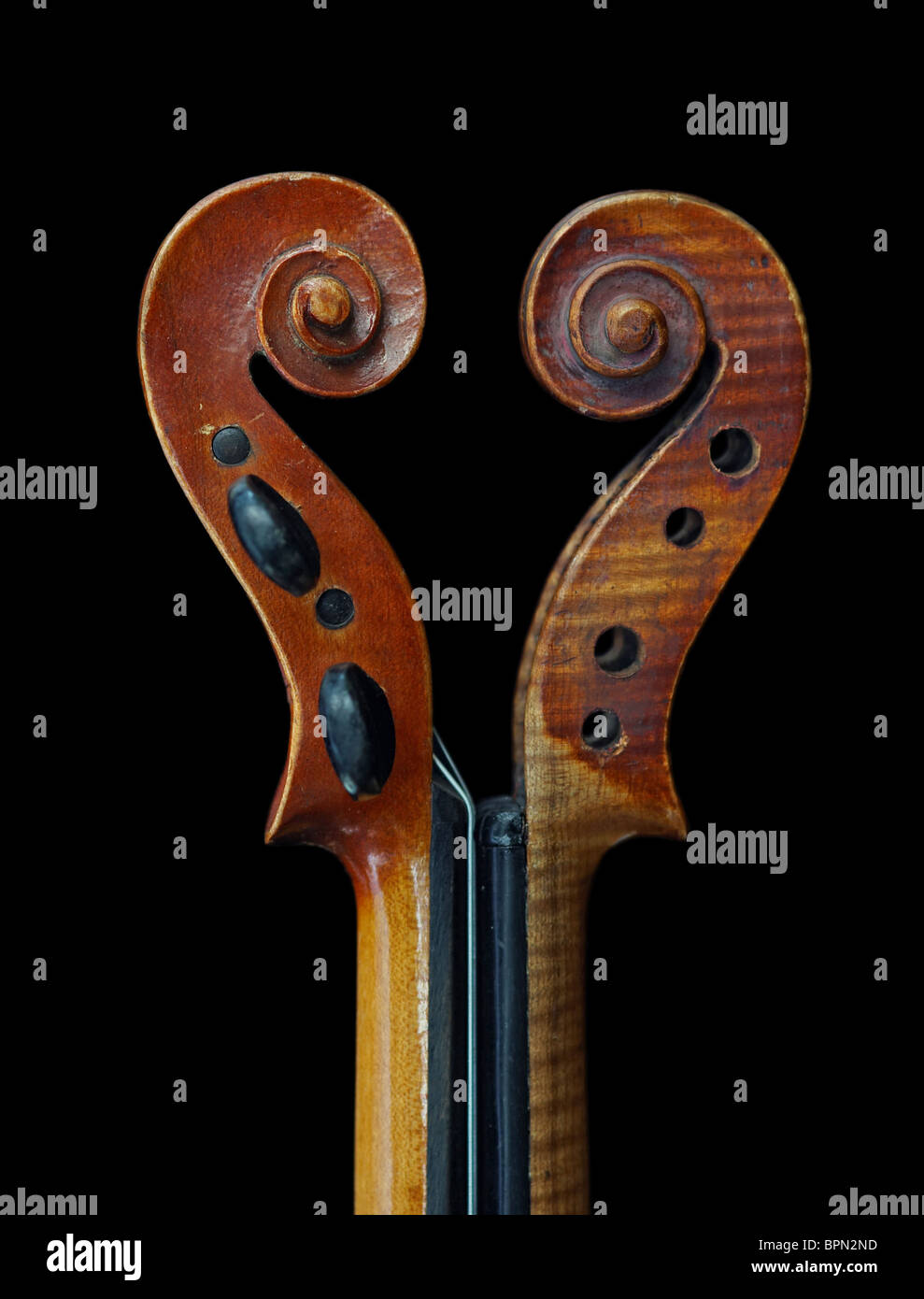 violines Foto de stock