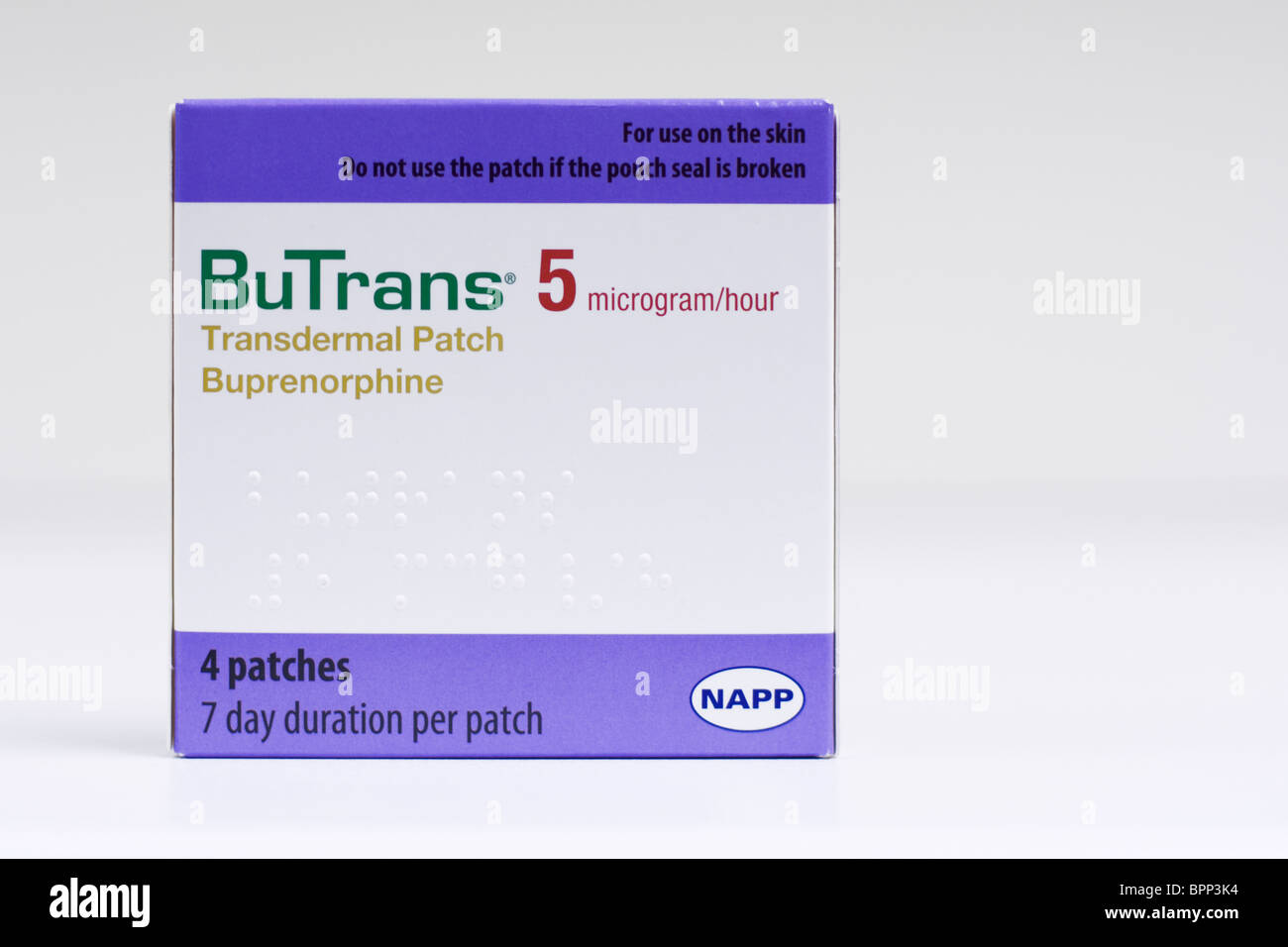 Parche transdérmico de buprenorfina Fotografía de stock - Alamy