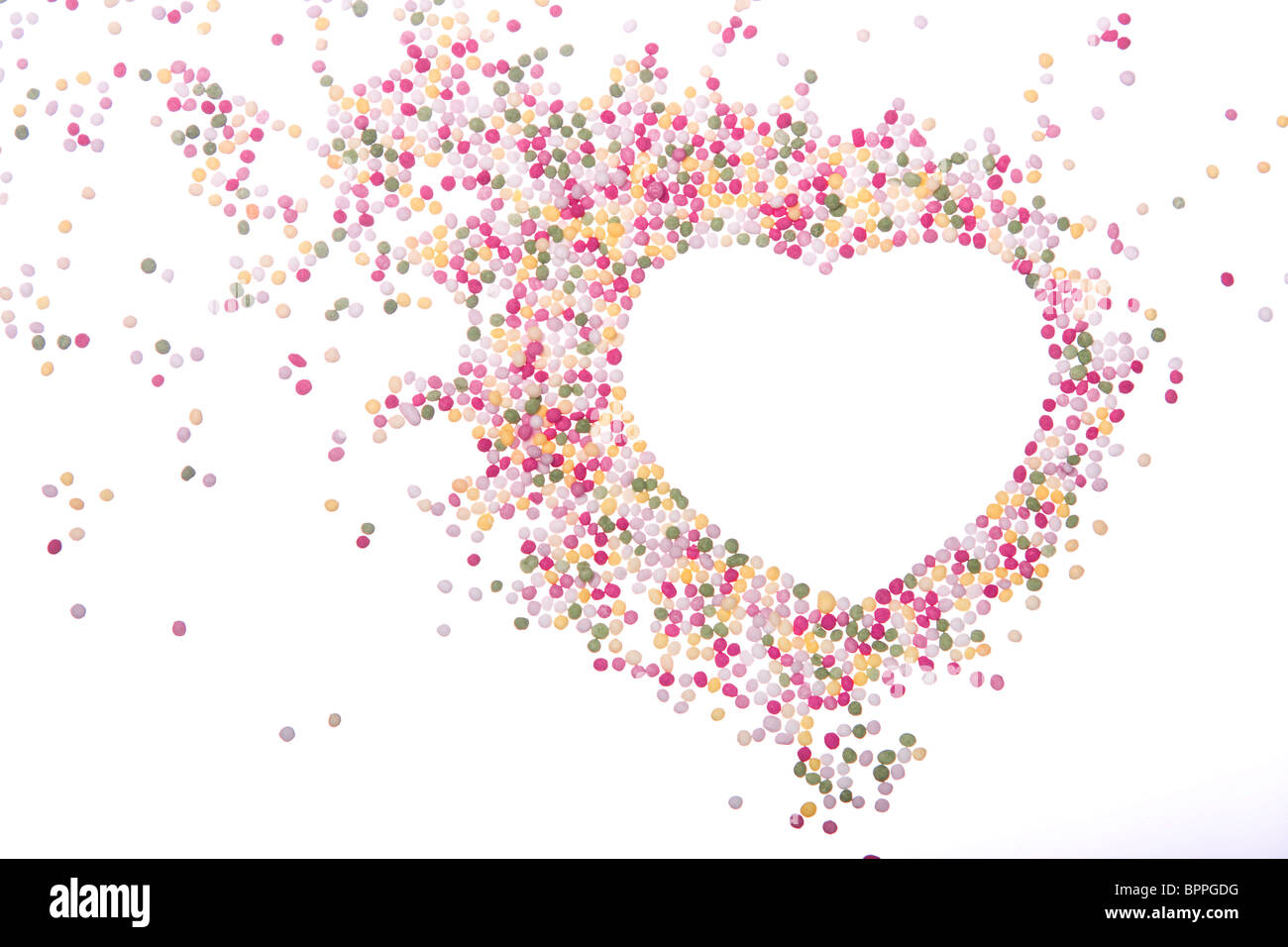Sprinkles con forma de corazón Foto de stock