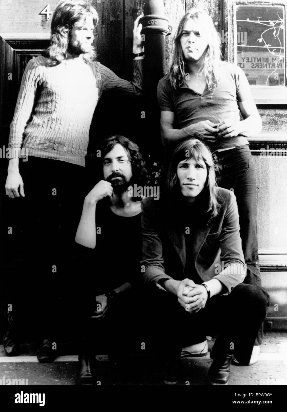 RICHARD WRIGHT David Gilmour, Roger Waters y Nick Mason de PINK FLOYD GRUPO Rock (1974) Foto de stock