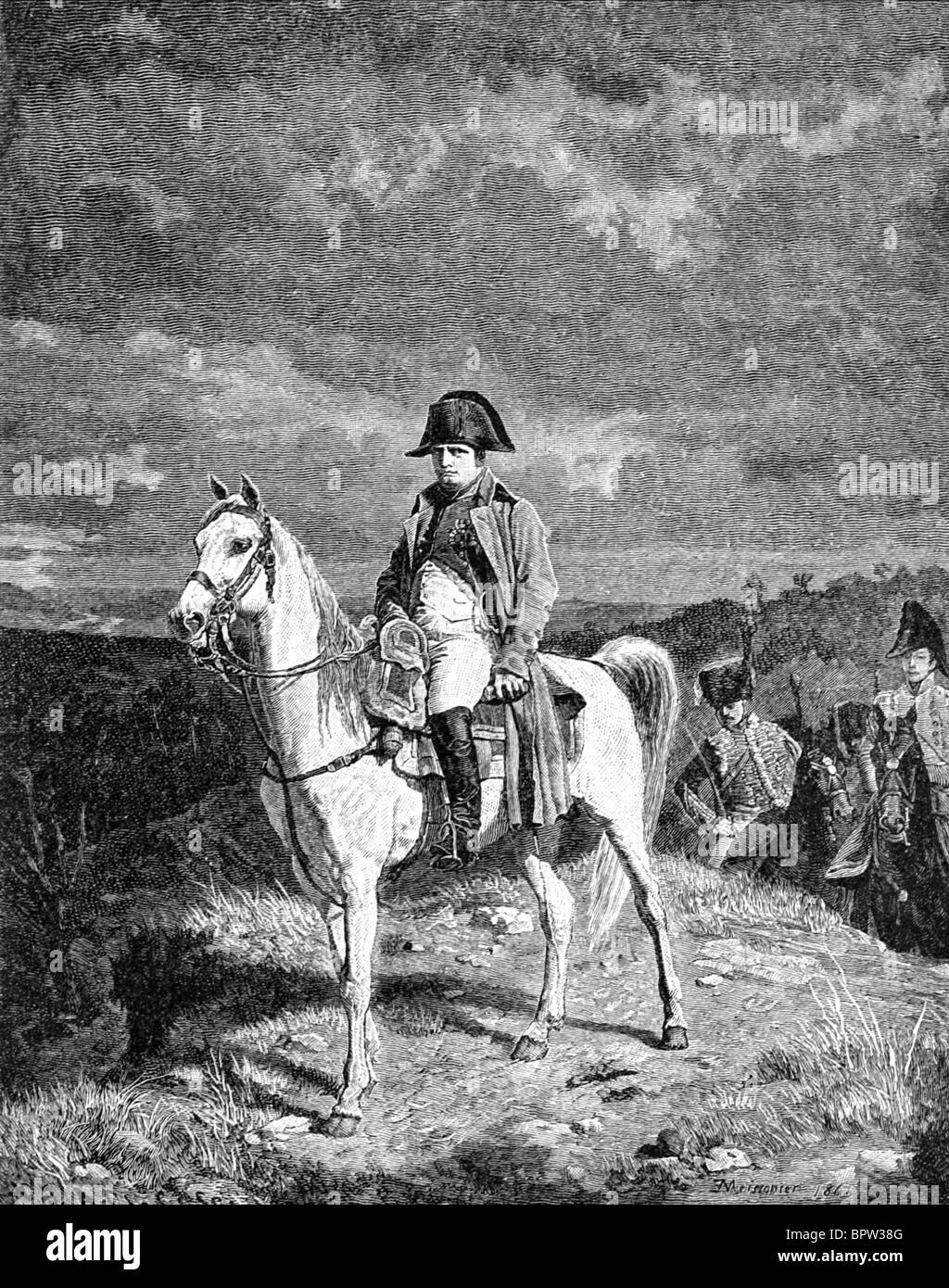 Napoleón Bonaparte emperador de los franceses el 05 de julio de 1809, VIENA Foto de stock