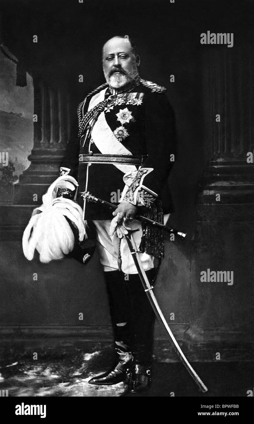 El Rey Eduardo VII, Rey de Inglaterra 1901 - 1910 10 de junio de 1902 Foto de stock