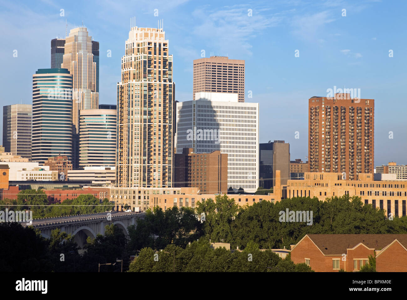 El centro de Minneapolis . Foto de stock