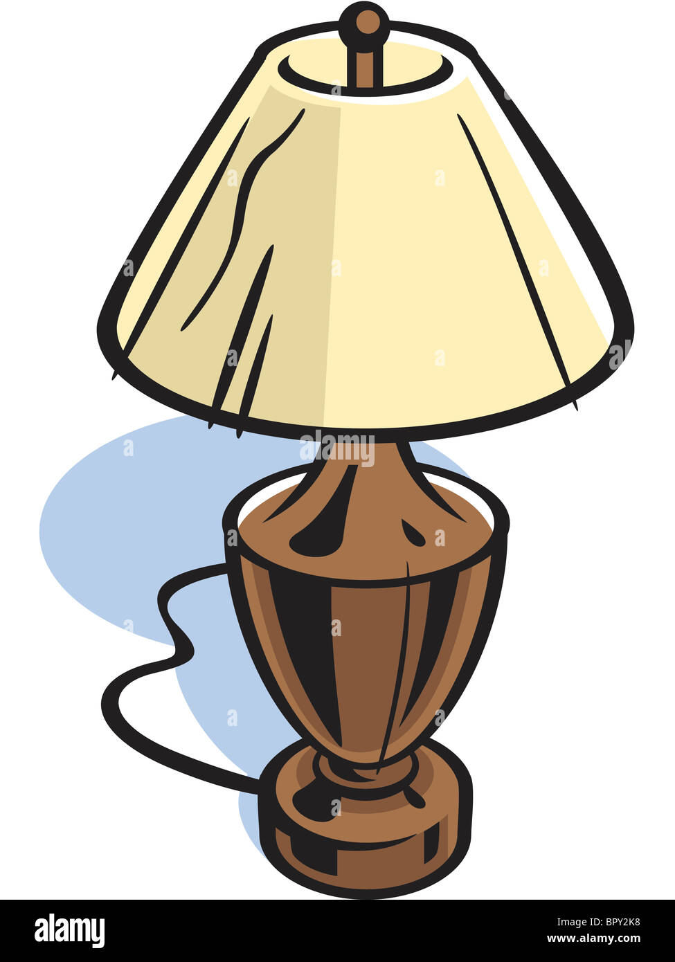Dibujo de una lámpara de mesa Fotografía de stock - Alamy