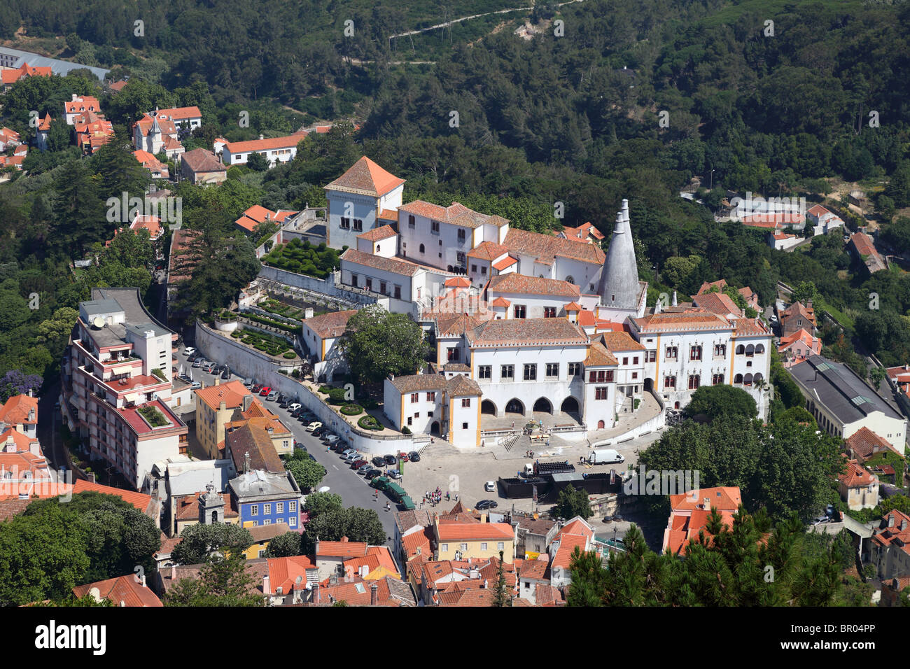 Vista aérea de Sintra, Portugal Foto de stock