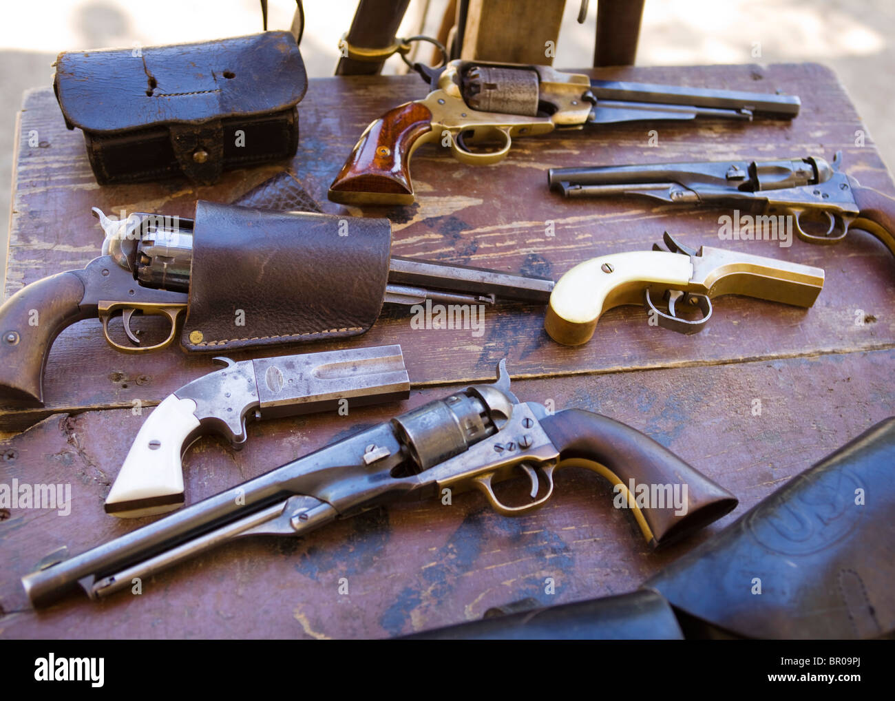 Pistolas de la Guerra Civil americana Foto de stock