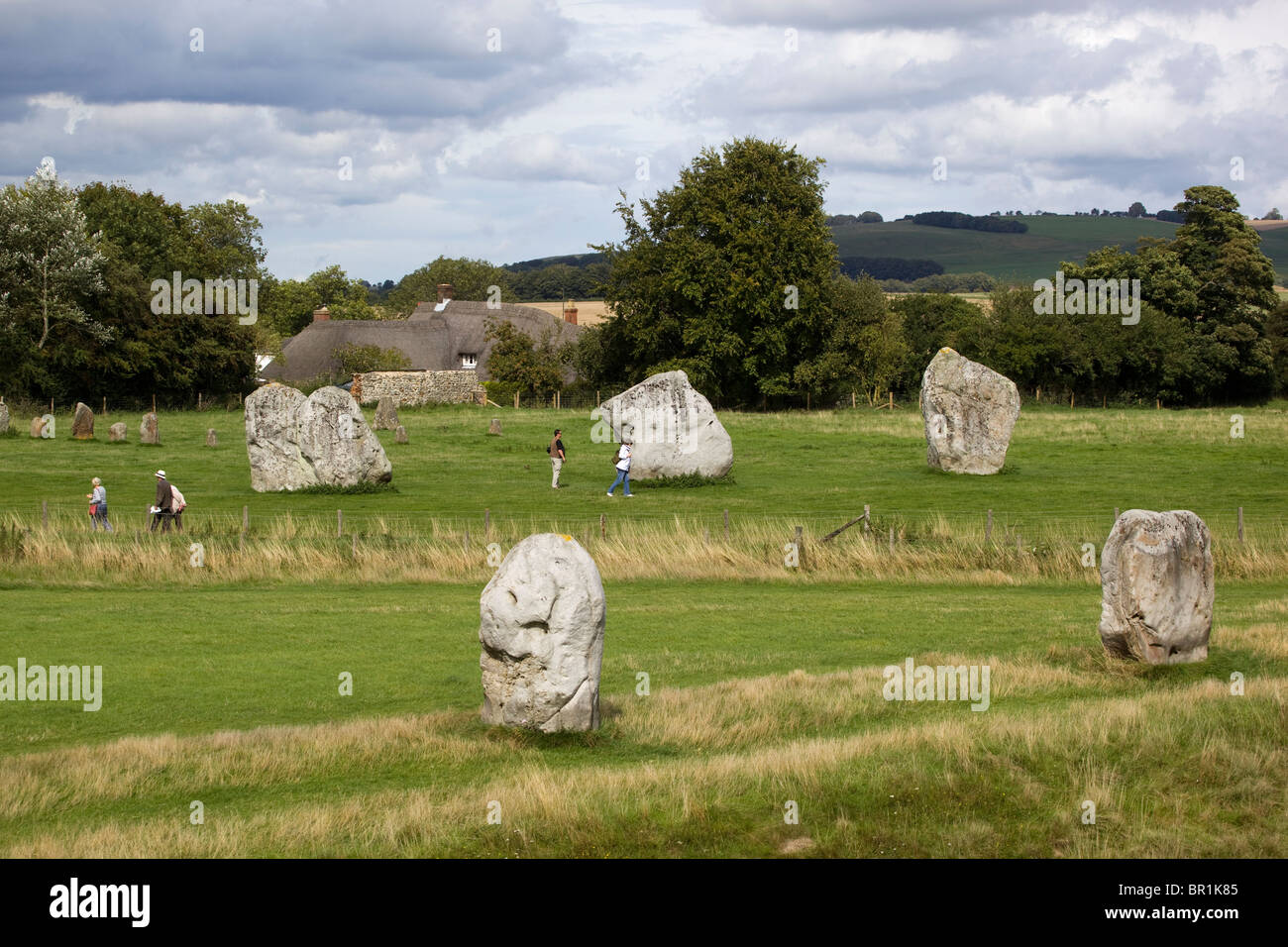 Círculo de piedra de Avebury Wiltshire Foto de stock