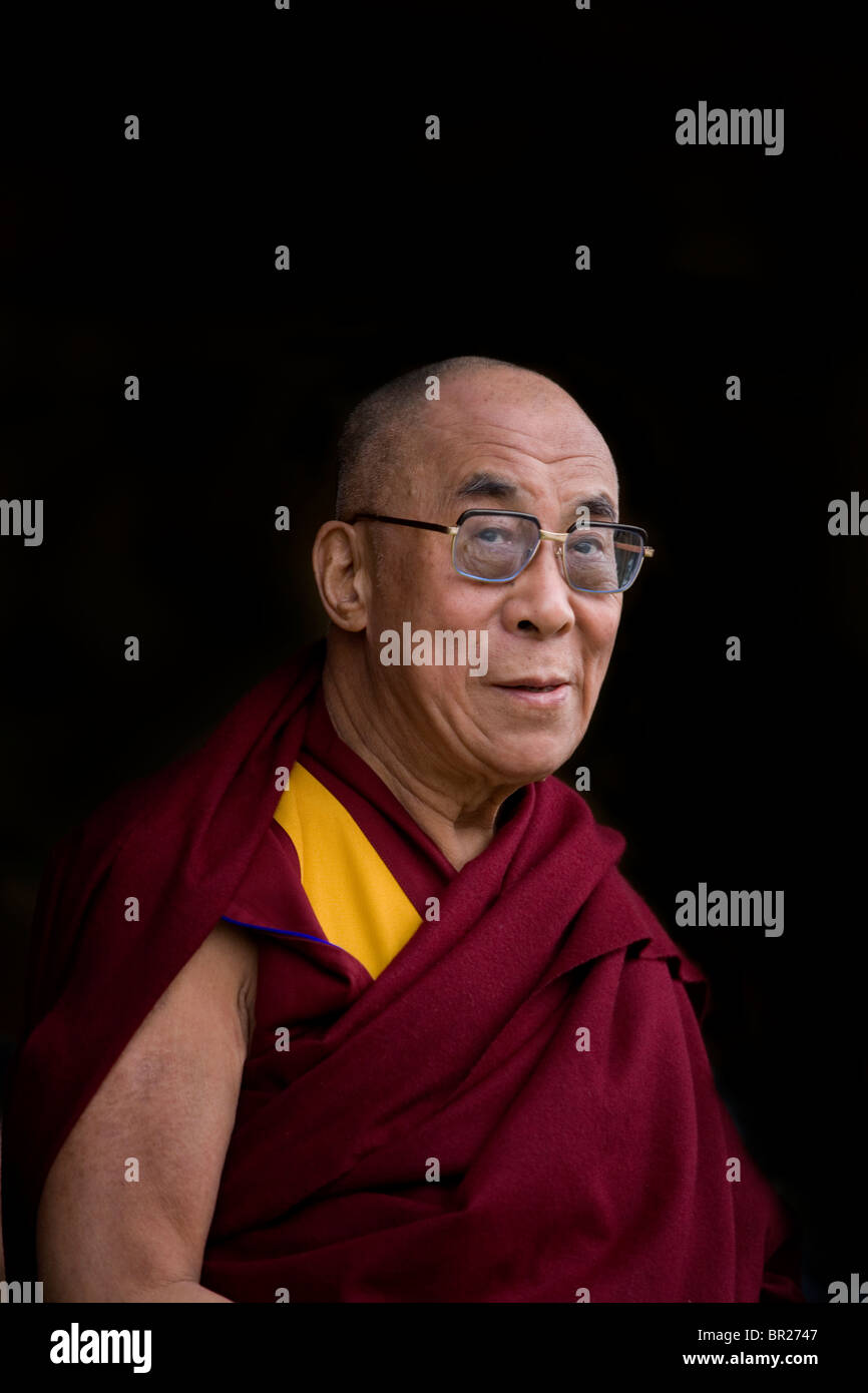 Tenzin Gyatso Su Santidad el XIV Dalai Lama en Dharamsala, Himachal Pradesh, India. Foto de stock
