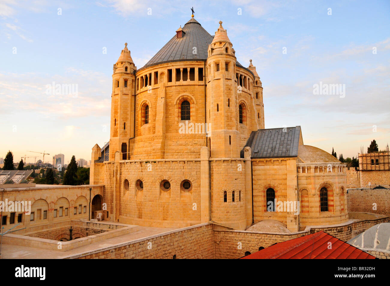 Iglesia de la Dormición en el monte de Sión, Jerusalén, Israel, Oriente Medio Oriente. Foto de stock