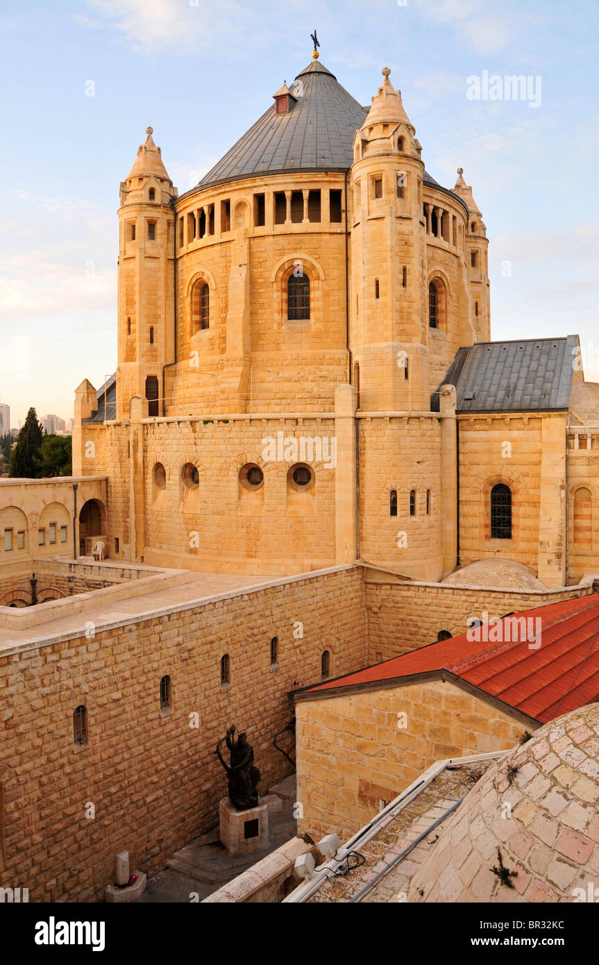 Iglesia de la Dormición en el monte de Sión, Jerusalén, Israel, Oriente Medio Oriente. Foto de stock