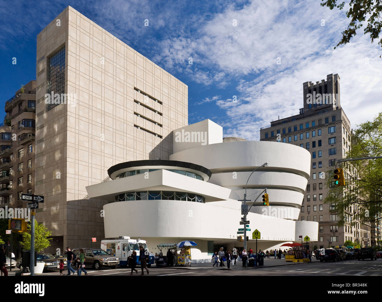 El Museo Guggenheim, la ciudad de Nueva York. Frank Lloyd Wright, arquitecto. Foto de stock