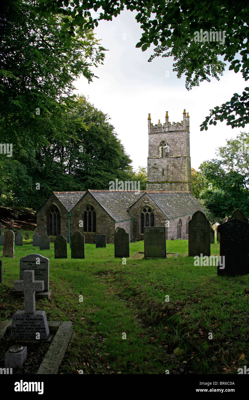 Iglesia Michaelstow, Cornwall, Inglaterra Foto de stock