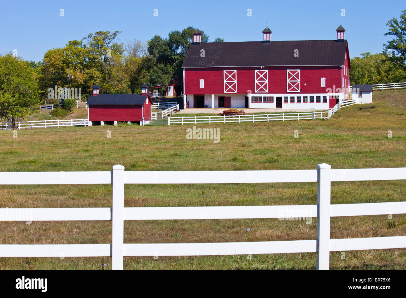 Granero en un área rural de Pennsylvania, EE.UU. Foto de stock