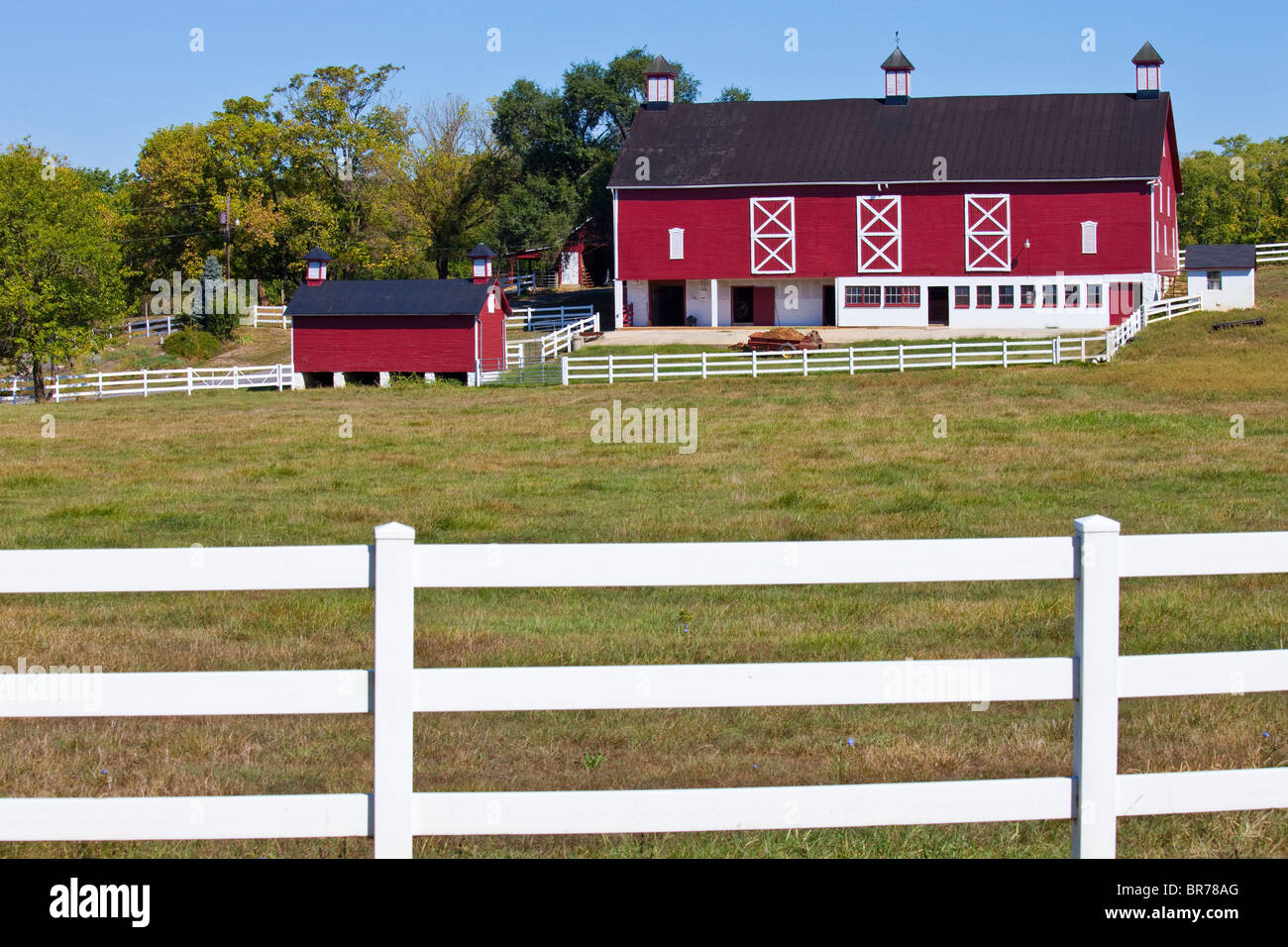 Granero en un área rural de Pennsylvania, EE.UU. Foto de stock