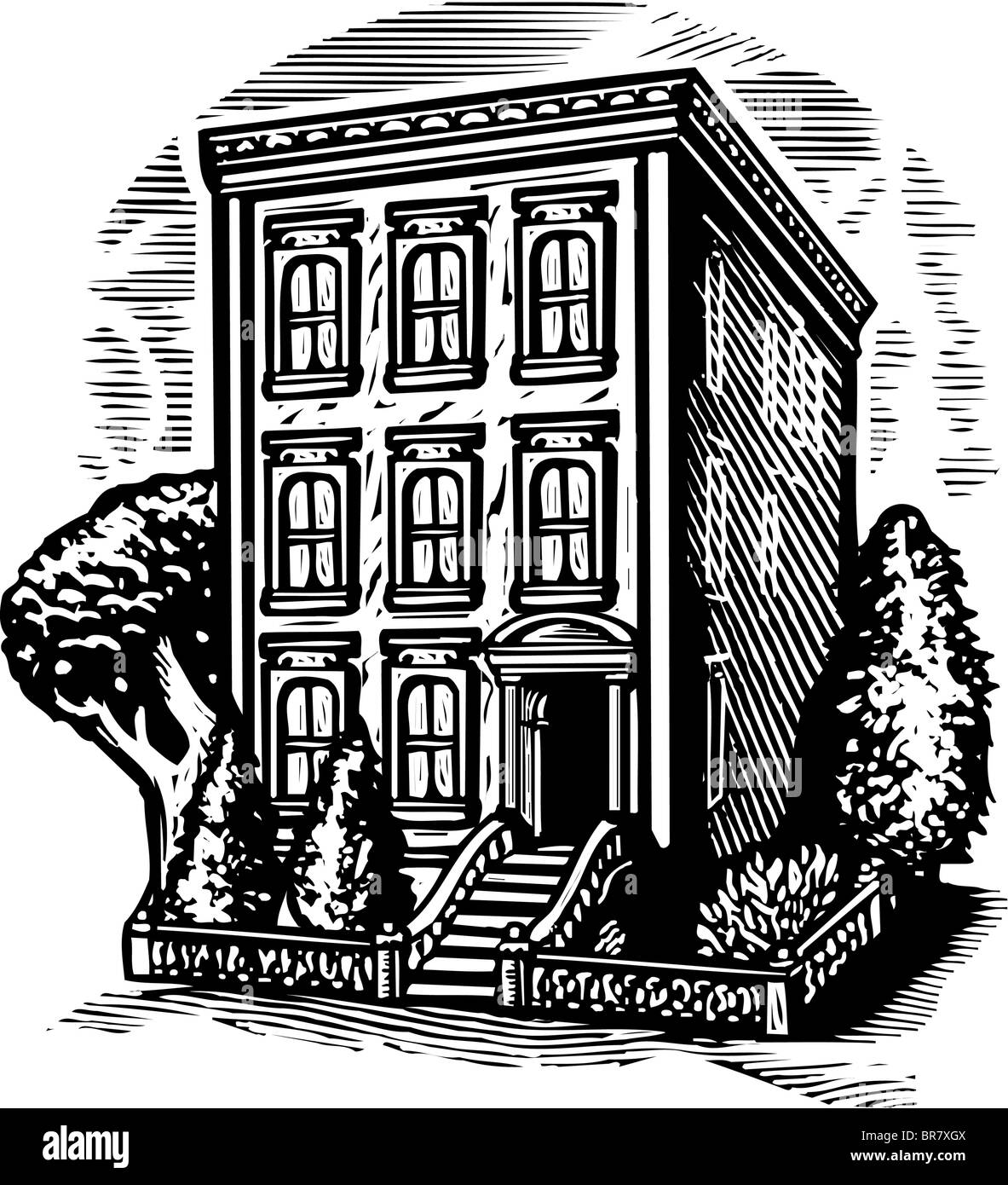 Ilustración de un edificio de apartamentos Fotografía de stock Alamy Ilustración de un edificio de apartamentos Fotografía de stock Alamy