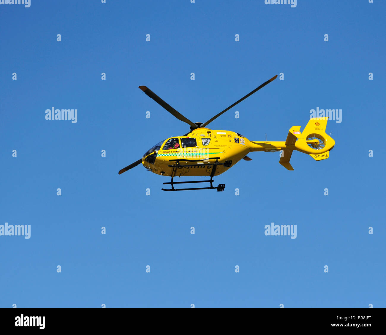 Helicóptero ambulancia aérea Foto de stock