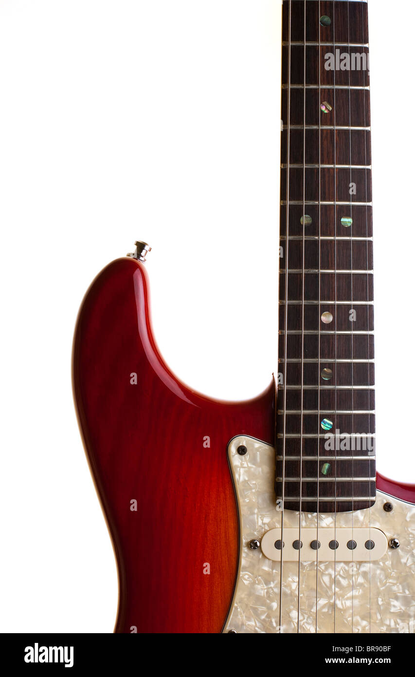Una cereza sunburst, Fender Stratocaster guitarra eléctrica Fotografía de  stock - Alamy