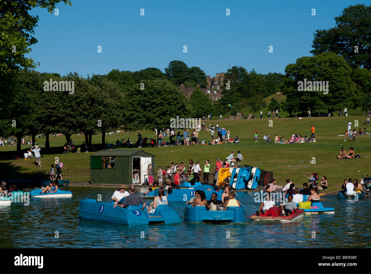 Europa, Reino Unido, Inglaterra, Londres, Greenwich Park Boating Estanque Foto de stock