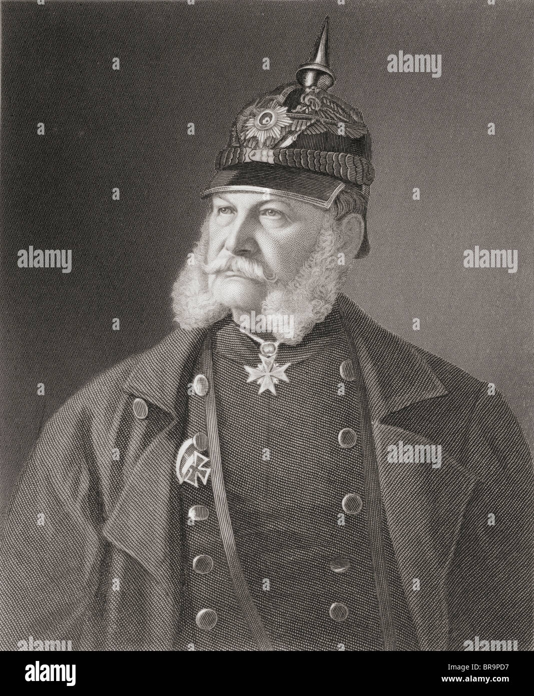 Guillermo I aka Guillermo I, de 1797 a 1888. El rey de Prusia y primer emperador alemán . Foto de stock