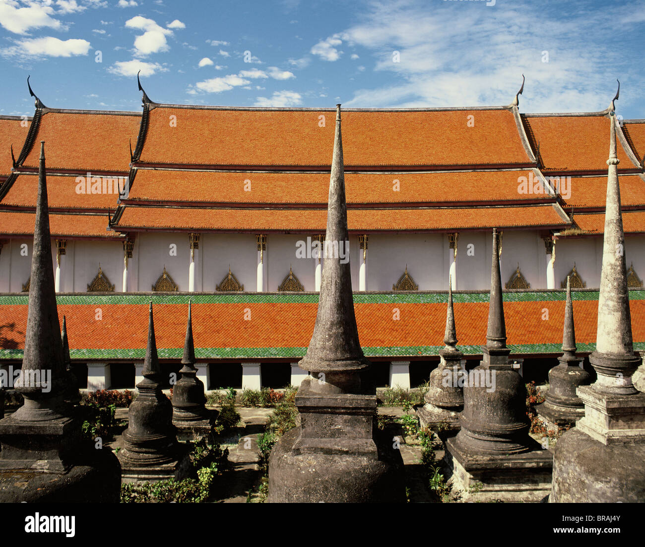 Wat Mahatat en Nakorn Sri Thammarat, Tailandia, el sudeste de Asia, Asia Foto de stock