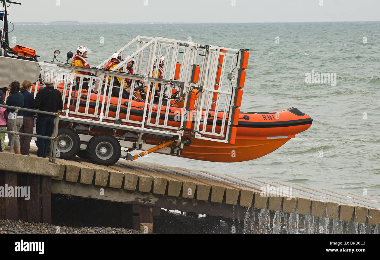 El lanzamiento del bote salvavidas Sheringham Foto de stock