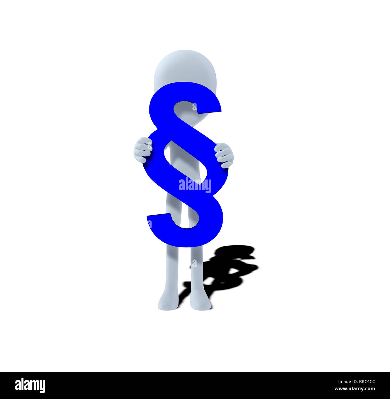 Concepto figura con el signo de párrafo Foto de stock