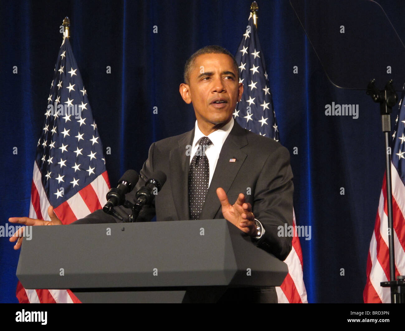 Presidente Barack Hussein Obama, el actual presidente de los Estados Unidos de América. Foto de stock