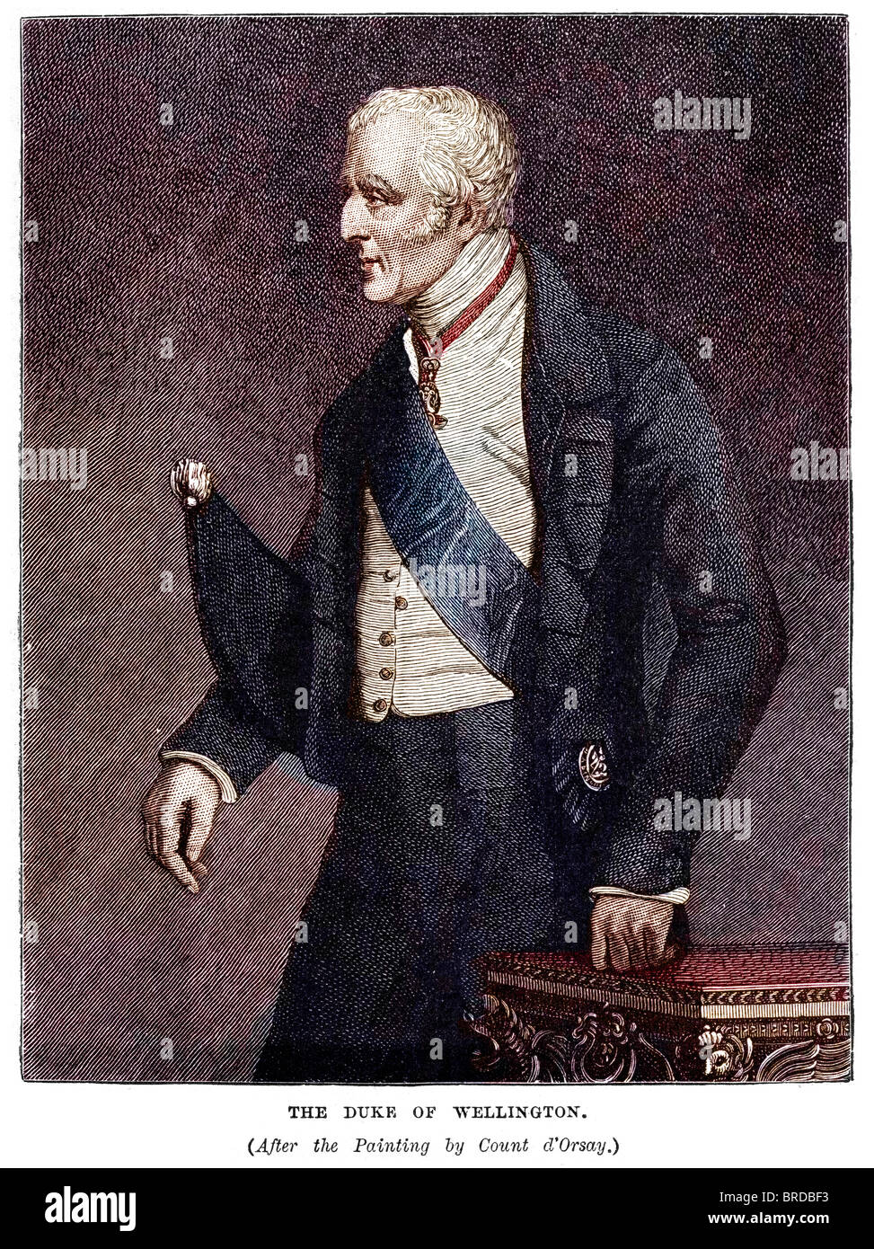 El mariscal de campo Arthur Wellesley, primer duque de Wellington, (1769 a 1852), fue un soldado angloirlandés Foto de stock