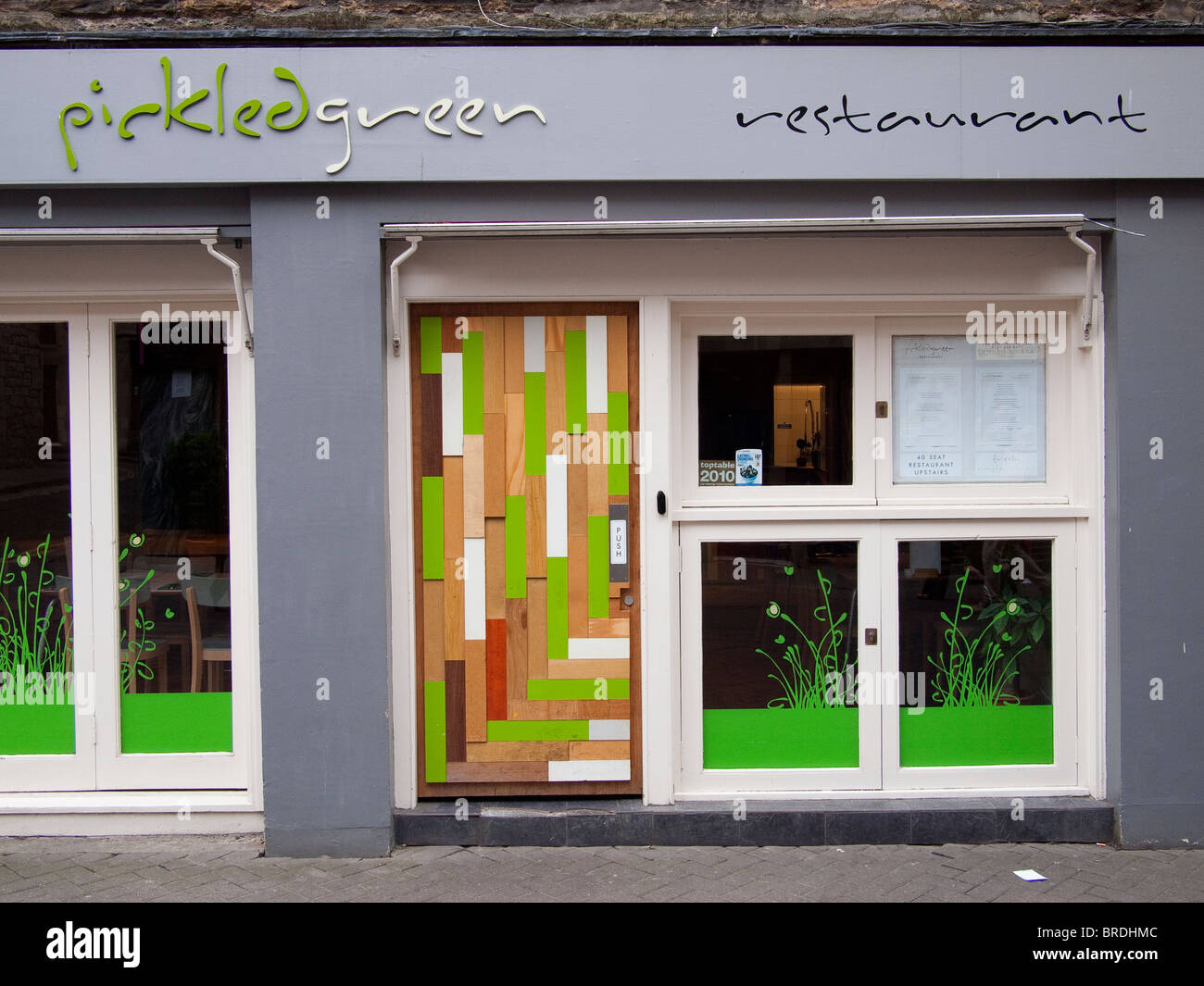 Restaurante Verde encurtidas, Edimburgo Foto de stock