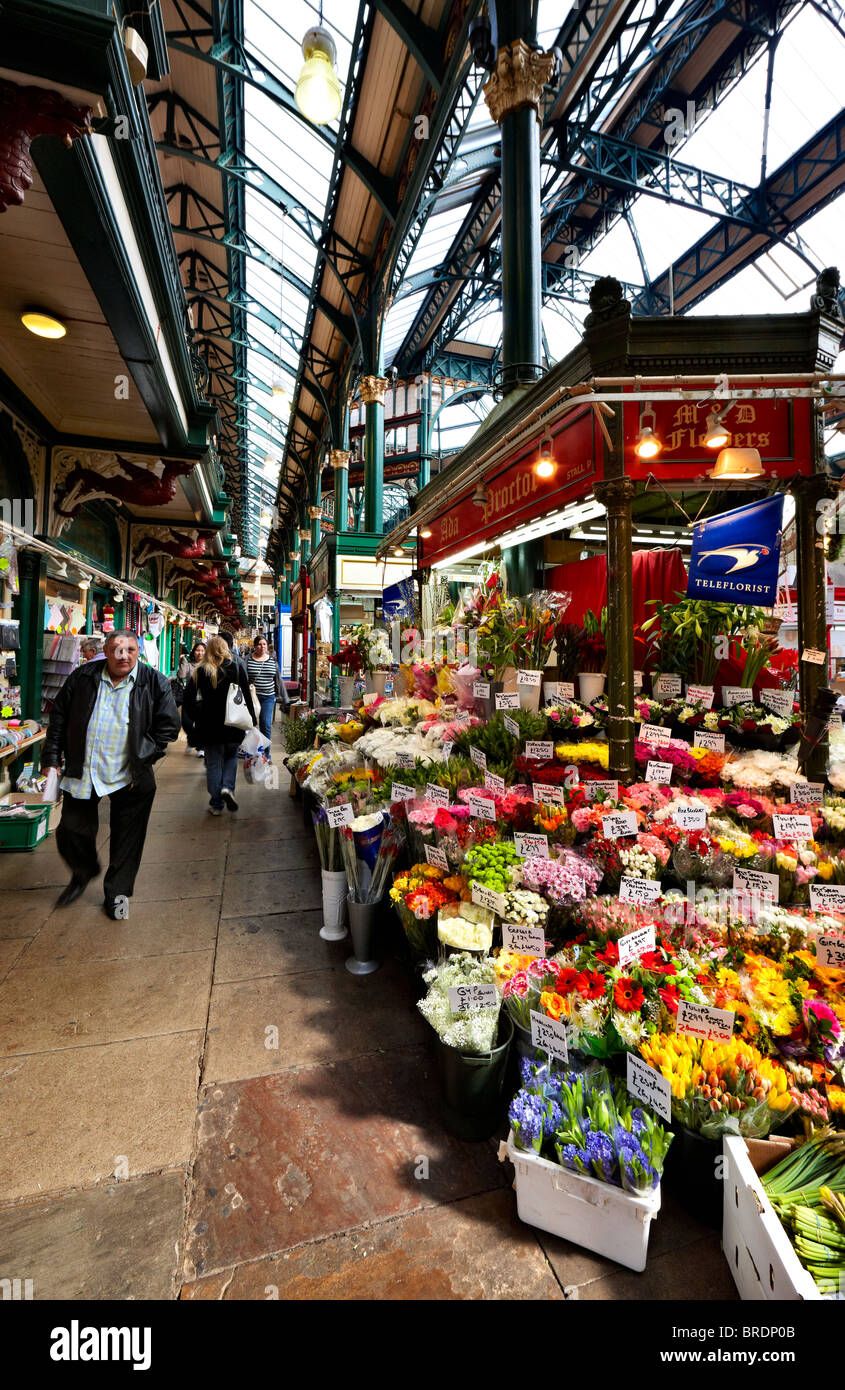 Los mercados de la ciudad de Leeds Kirkgate, Leeds, West Yorkshire Foto de stock