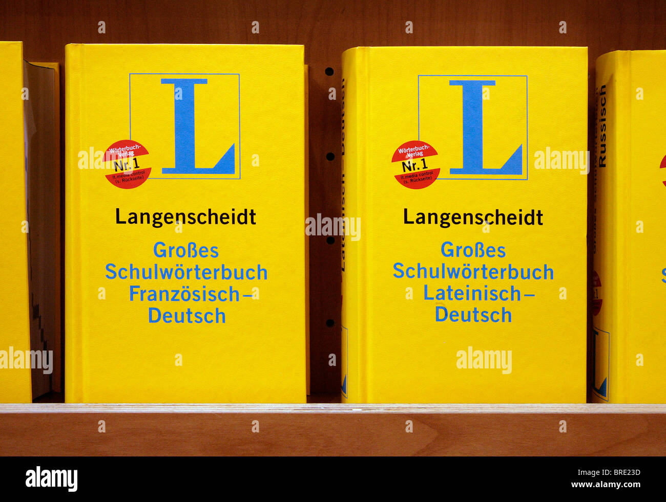 Diccionarios Langenscheidt publicado por la editorial Langenscheidt KG en la Frankfurter Buchmesse 2007 Foto de stock
