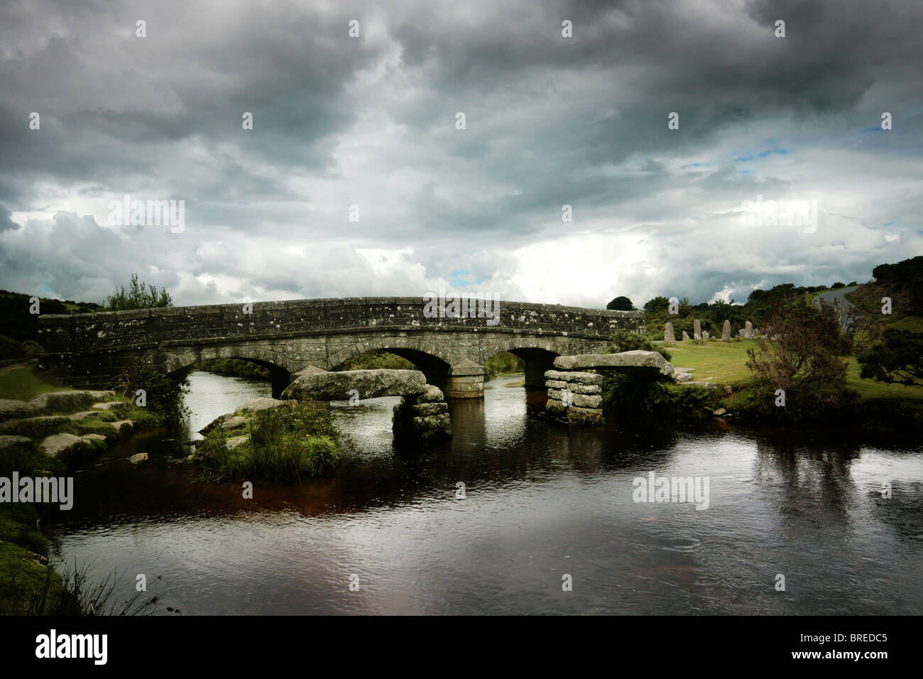 Puente en Dartmoor Foto de stock