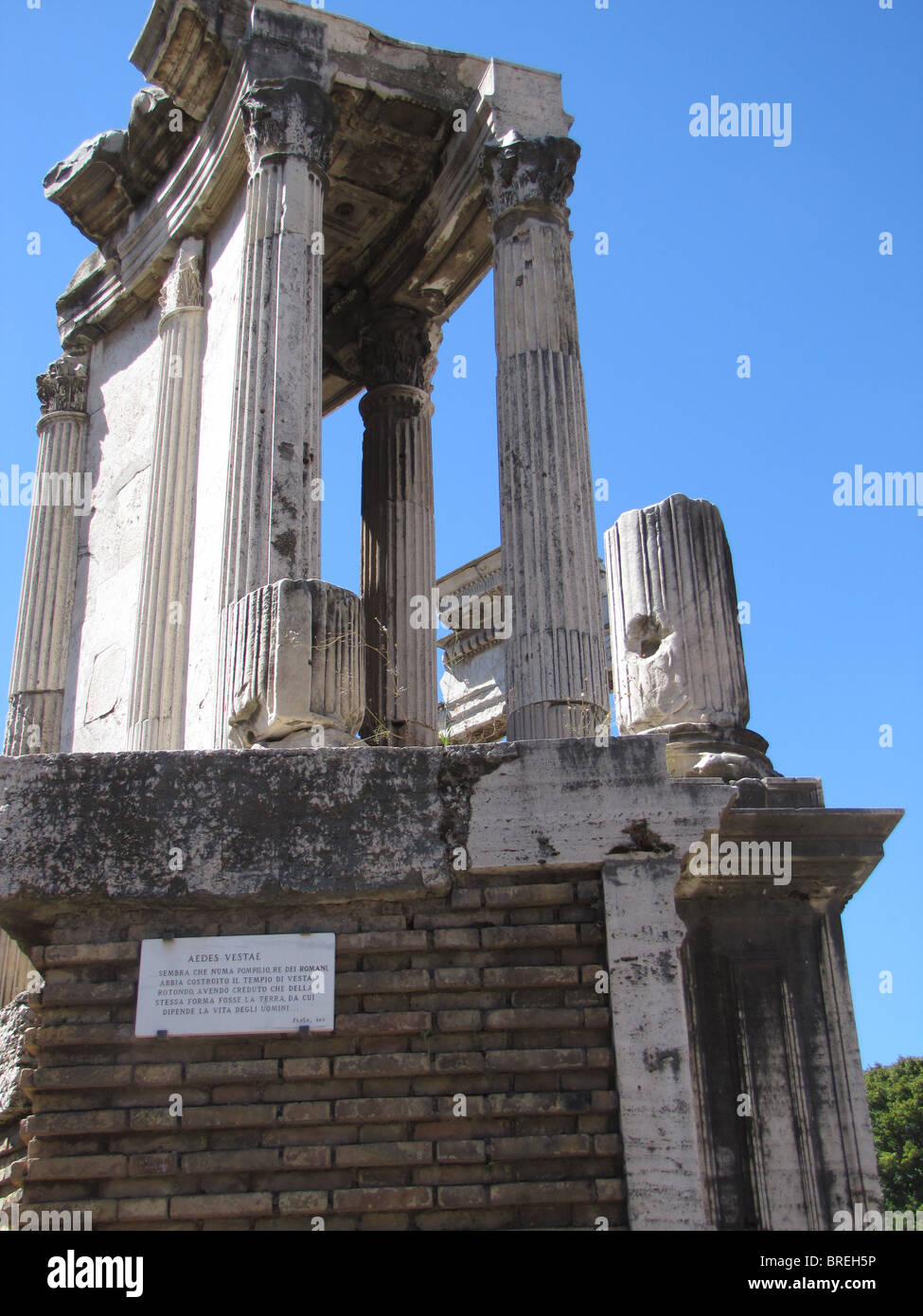 Italia, Roma, Templo de Vesta en el foro Fotografía de stock - Alamy