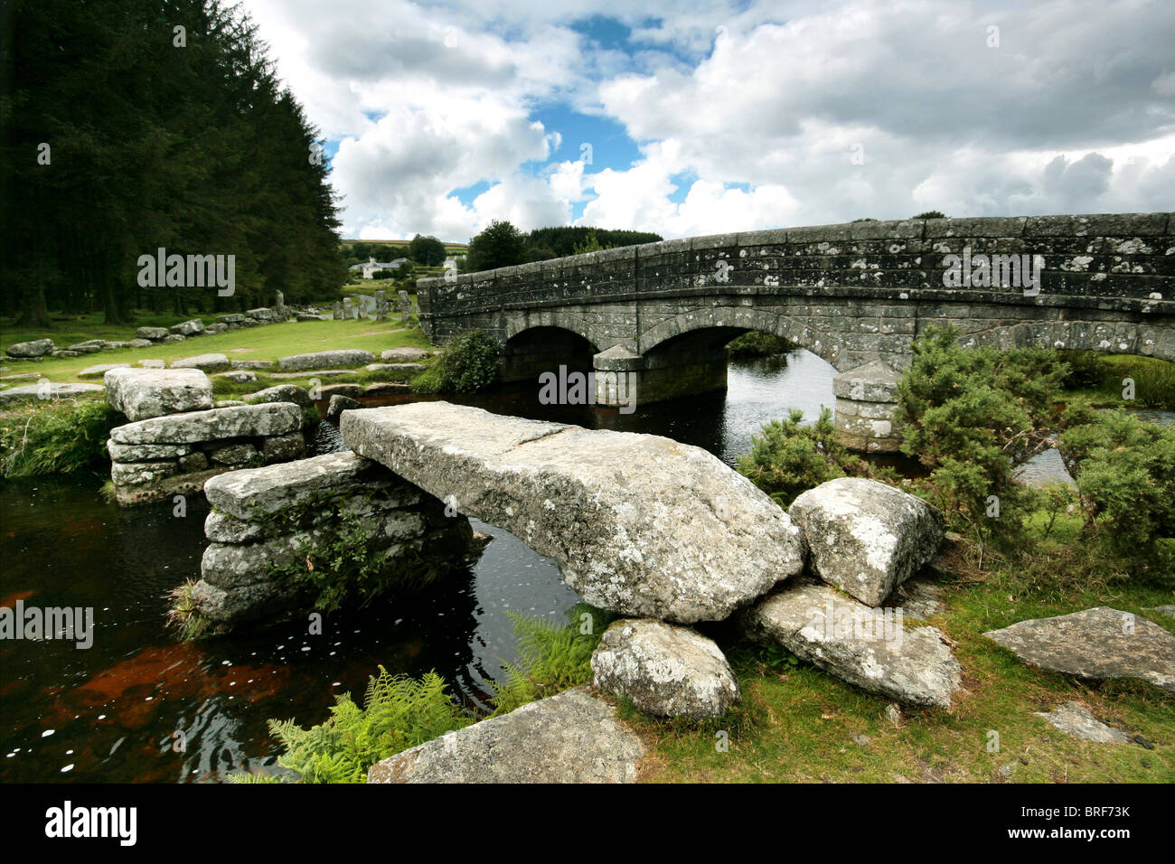 Puente en Dartmoor,Inglaterra,Reino Unido Foto de stock