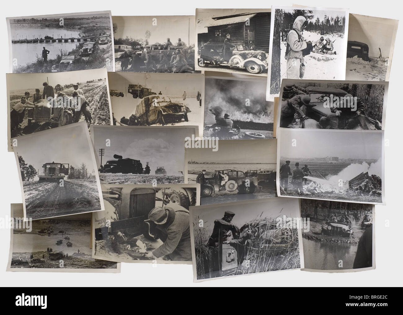 100 fotos de prensa - Rusia,período de la Segunda Guerra Mundial,la Campaña  Rusa Fotos interesantes de la Wehrmacht en la batalla contra el ejército  ruso. Principalmente imágenes del agotador avance en Rusia,