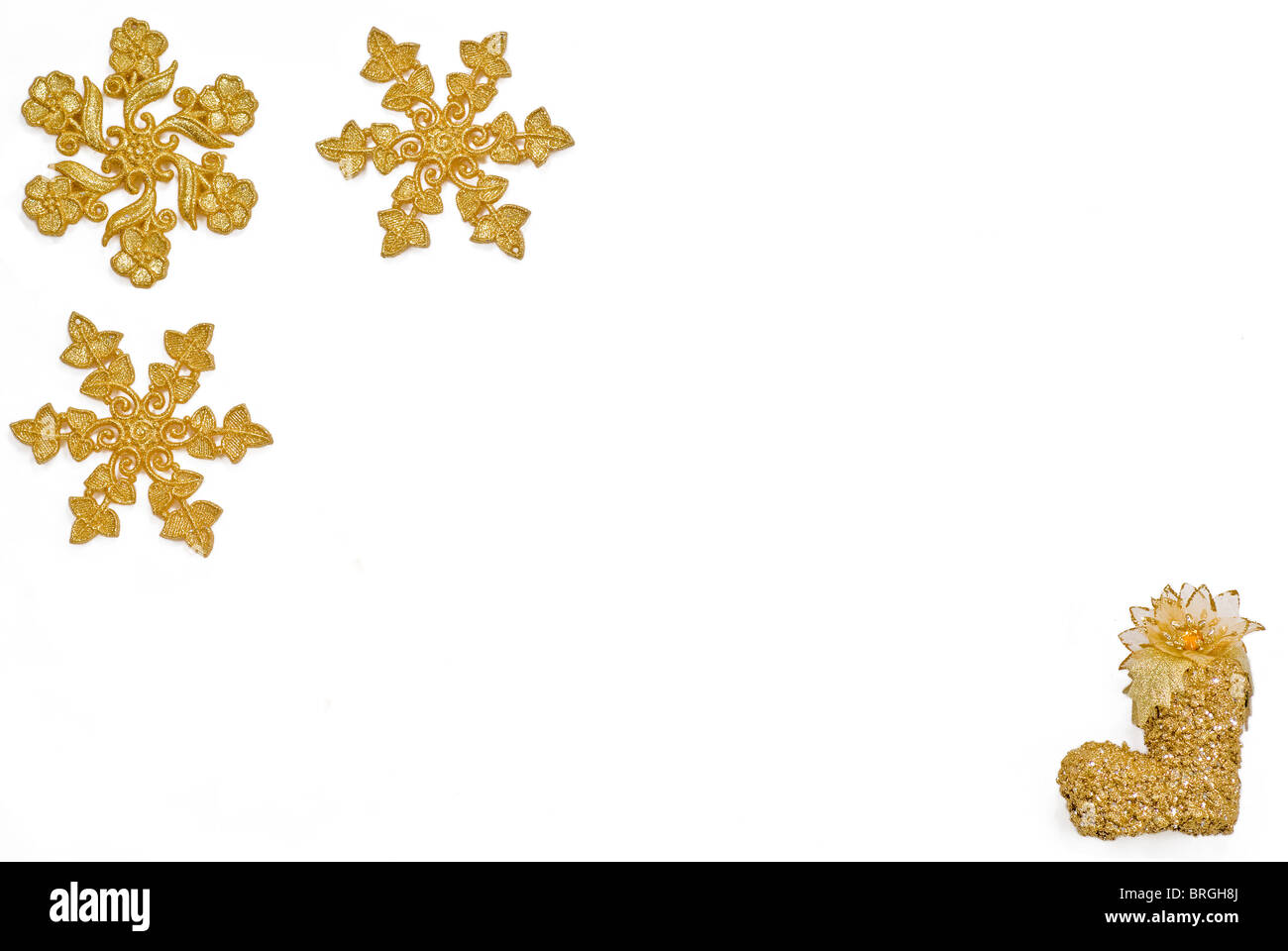 Nieve Estrellas Doradas Y Zapata En El Fondo Blanco Puro Fotografia De Stock Alamy Nieve Estrellas Doradas Y Zapata En El Fondo Blanco Puro Fotografia De Stock Alamy