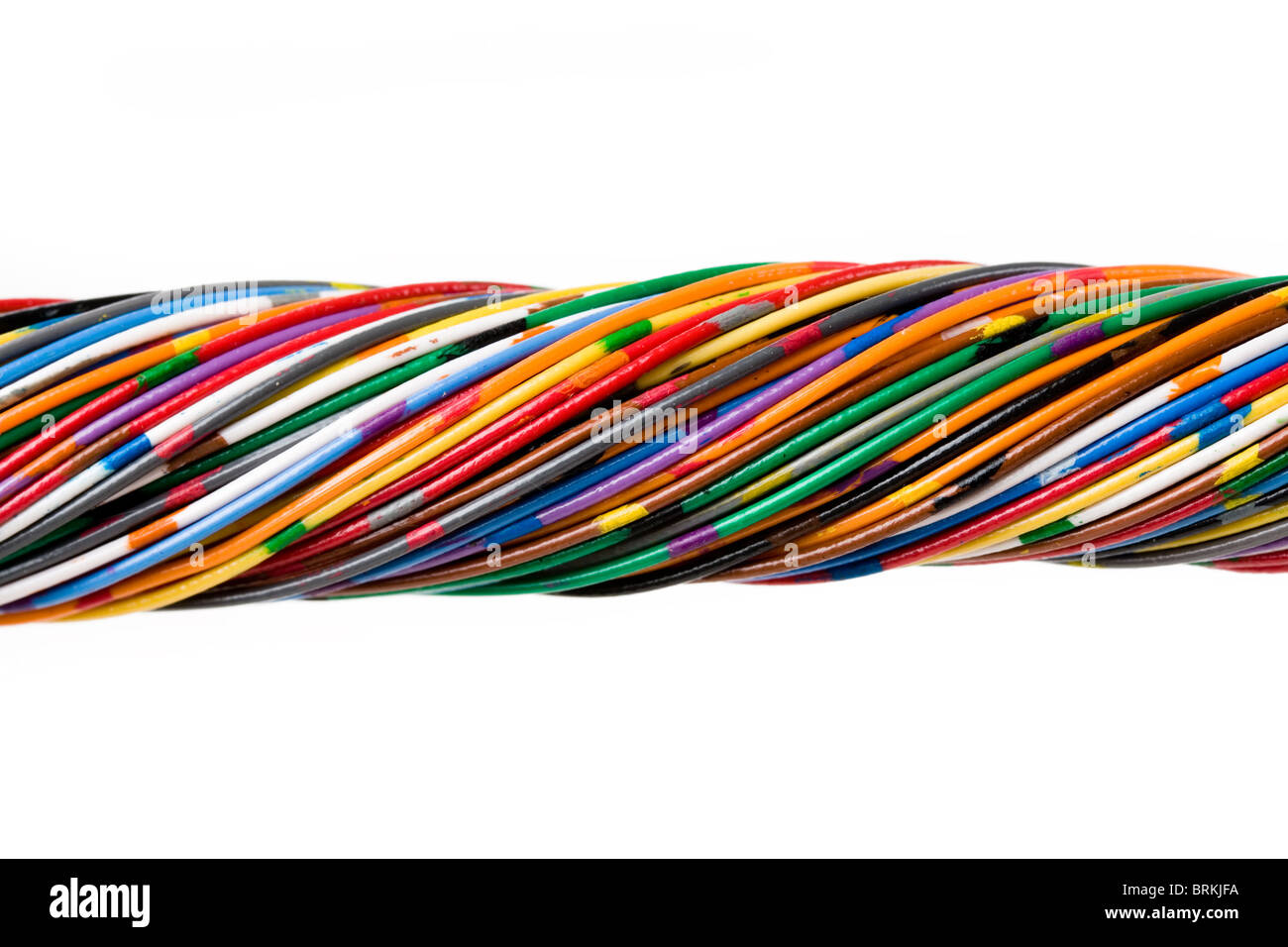 Cable de colorido, el concepto de comunicación, línea de datos Foto de stock